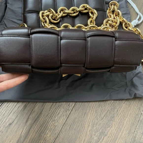 Bottega Veneta Dark Brown Padded Leather Cassette Chain Bag $5500 - Picture 4 of 5
